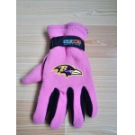 Baltimore Ravens NFL Adult Winter Warm Gloves Pink