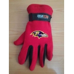 Baltimore Ravens NFL Adult Winter Warm Gloves Red