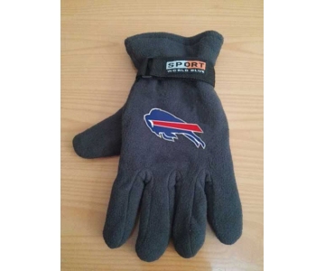 Buffalo Bills NFL Adult Winter Warm Gloves Dark Gray