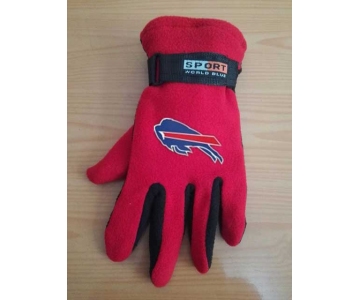 Buffalo Bills NFL Adult Winter Warm Gloves Red