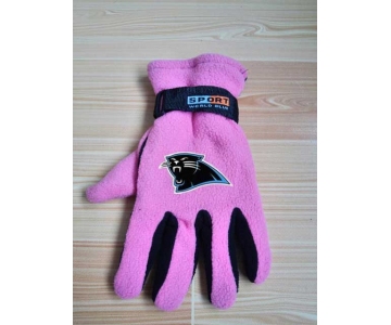 Carolina Panthers NFL Adult Winter Warm Gloves Pink