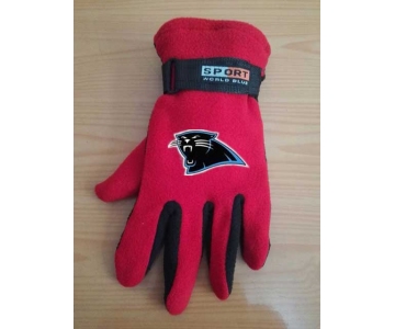 Carolina Panthers NFL Adult Winter Warm Gloves Red