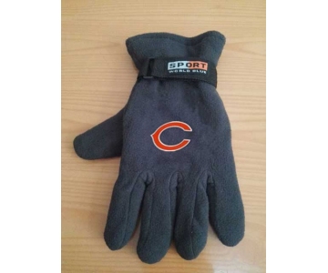 Chicago Bears NFL Adult Winter Warm Gloves Dark Gray