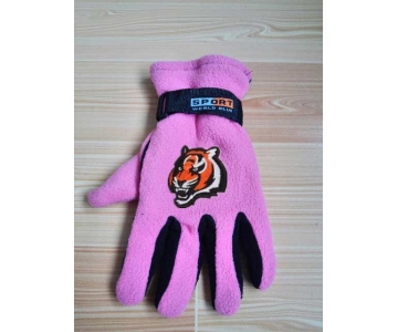 Cincinnati Bengals NFL Adult Winter Warm Gloves Pink