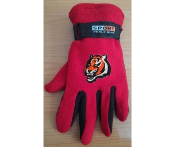 Cincinnati Bengals NFL Adult Winter Warm Gloves Red