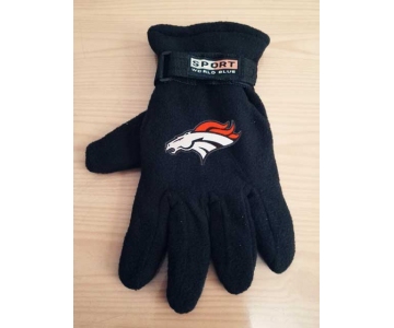 Denver Broncos NFL Adult Winter Warm Gloves Black