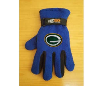 Green Bay Packers NFL Adult Winter Warm Gloves Blue