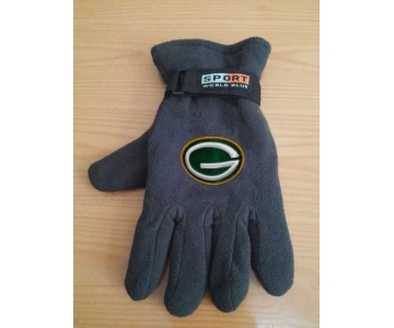 Green Bay Packers NFL Adult Winter Warm Gloves Dark Gray