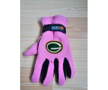 Green Bay Packers NFL Adult Winter Warm Gloves Pink