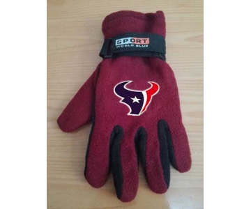 Houston Texans NFL Adult Winter Warm Gloves Burgundy