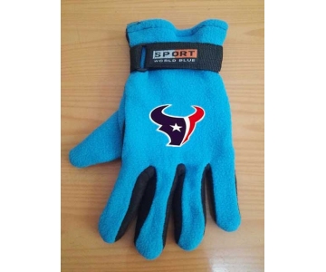 Houston Texans NFL Adult Winter Warm Gloves Light Blue