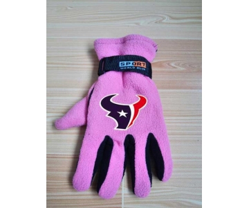 Houston Texans NFL Adult Winter Warm Gloves Pink