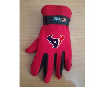 Houston Texans NFL Adult Winter Warm Gloves Red