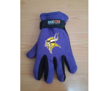 Minnesota Vikings NFL Adult Winter Warm Gloves Purple