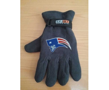 New England Patriots NFL Adult Winter Warm Gloves Dark Gray