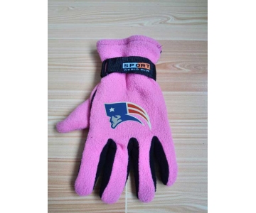 New England Patriots NFL Adult Winter Warm Gloves Pink