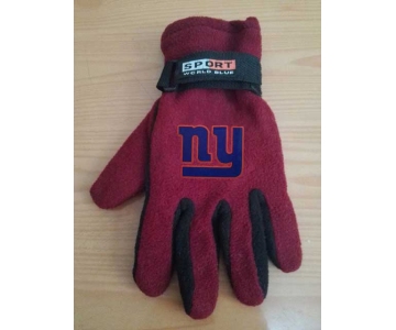 New York Giants NFL Adult Winter Warm Gloves Burgundy