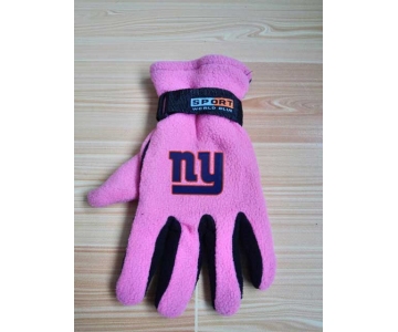 New York Giants NFL Adult Winter Warm Gloves Pink