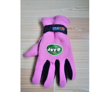 New York Jets NFL Adult Winter Warm Gloves Pink