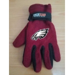 Philadelphia Eagles NFL Adult Winter Warm Gloves Burgundy