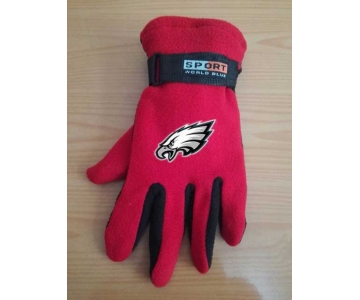 Philadelphia Eagles NFL Adult Winter Warm Gloves Red