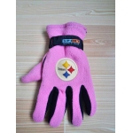 Pittsburgh Steelers NFL Adult Winter Warm Gloves Pink