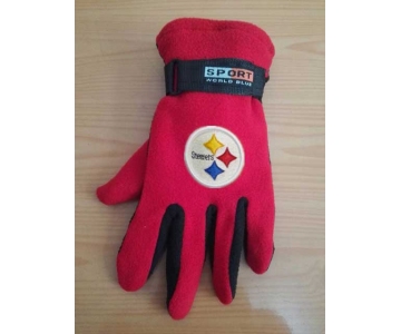 Pittsburgh Steelers NFL Adult Winter Warm Gloves Red