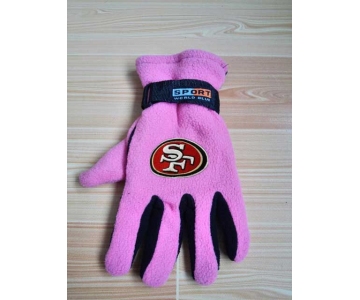 San Francisco 49ers NFL Adult Winter Warm Gloves Pink