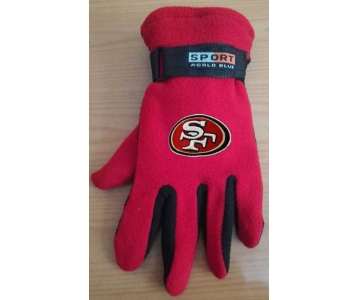 San Francisco 49ers NFL Adult Winter Warm Gloves Red