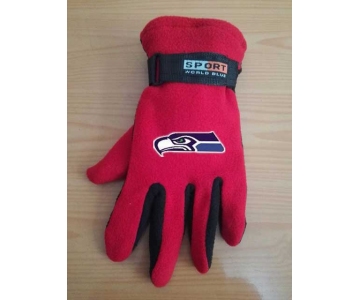 Seattle Seahawks NFL Adult Winter Warm Gloves Red