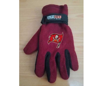 Tampa Bay Buccaneers NFL Adult Winter Warm Gloves Burgundy