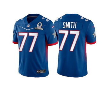 Men's Dallas Cowboys #77 Tyron Smith 2022 Royal NFC Pro Bowl Stitched Jersey