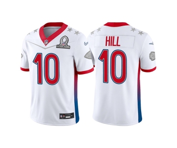 Men's Kansas City Chiefs #10 Tyreek Hill 2022 White Pro Bowl Stitched Jersey