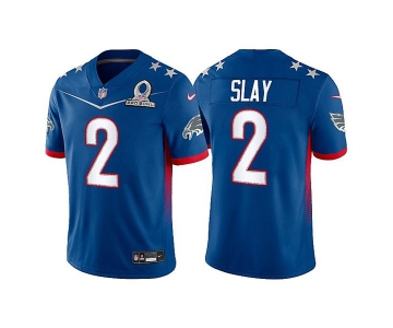 Men's Philadelphia Eagles #2 Darius Slay 2022 Royal NFC Pro Bowl Stitched Jersey