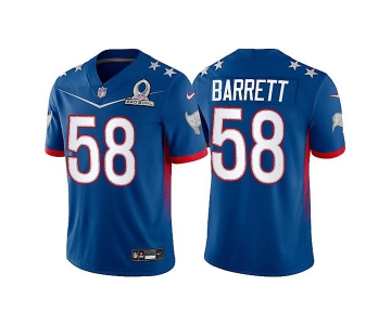 Men's Tampa Bay Buccaneers #58 Shaquil Barrett 2022 Royal NFC Pro Bowl Stitched Jersey