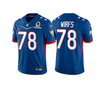 Men's Tampa Bay Buccaneers #78 Tristan Wirfs 2022 Royal NFC Pro Bowl Stitched Jersey