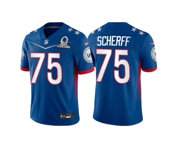 Men's Washington Football Team #75 Brandon Scherff 2022 Royal NFC Pro Bowl Stitched Jersey