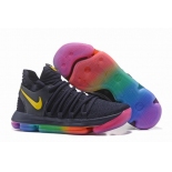 Wholesale Cheap Nike KD 10 Shoes Dark Blue Yellow