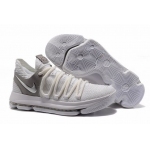 Wholesale Cheap Nike KD 10 Shoes White Silver