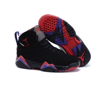 Wholesale Cheap Kids' Air Jordan 7 Retro Shoes Black/red-blue-gray