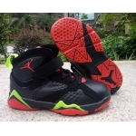 Wholesale Cheap Kid's Air Jordan 7 Shoes Black/Red-Green