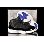Wholesale Cheap Air Jordan 11 Kid Shoes Black/White/Blue