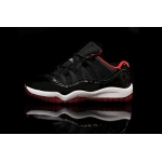 Wholesale Cheap Air Jordan 11 Kid Shoes Black/white-red