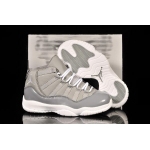 Wholesale Cheap Air Jordan 11 Kid Shoes Light gray/White