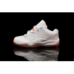 Wholesale Cheap Air Jordan 11 Kid Shoes White/yellow