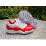 Wholesale Cheap Kids Air Jordan 11 Low Shoes Red/White