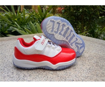 Wholesale Cheap Kids Air Jordan 11 Low Shoes Red/White