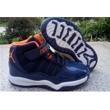 Wholesale Cheap Kids Air Jordan 11 Shoes Blue/orange-white