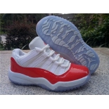 Wholesale Cheap Kids Air Jordan 11 Shoes White/Hot red
