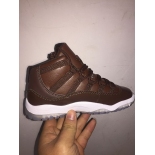 Wholesale Cheap Kid's Jordan 11 Retro Shoes Chocolate Brown Gum